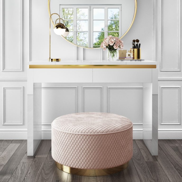 white dressing table