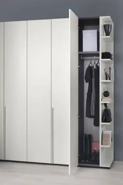 Contemporary 5 door wardrobe with soft-close hinges.