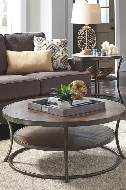 Eco conscious bamboo coffee table with a natural look