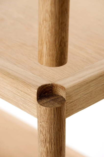 Wooden table with unique joint design