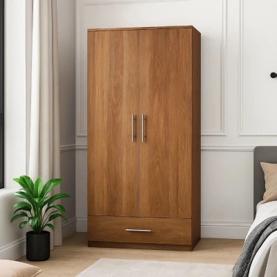 2 Door Wooden Wardrobe